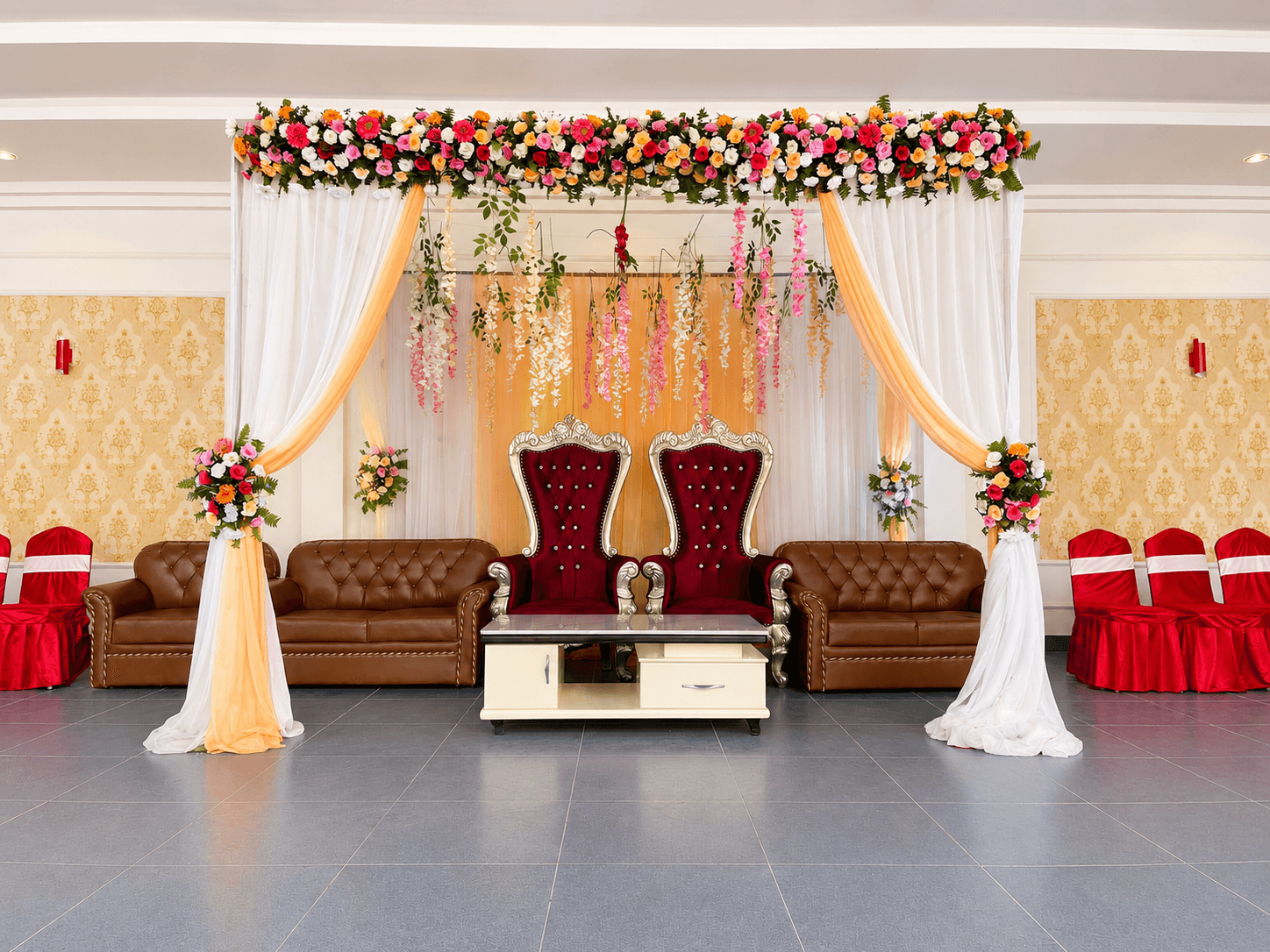 Floral event decoration detail