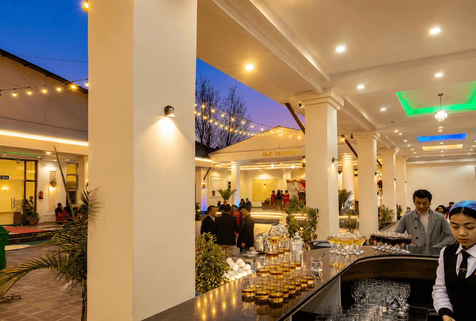 Elegant venue interior prepared for a celebration
